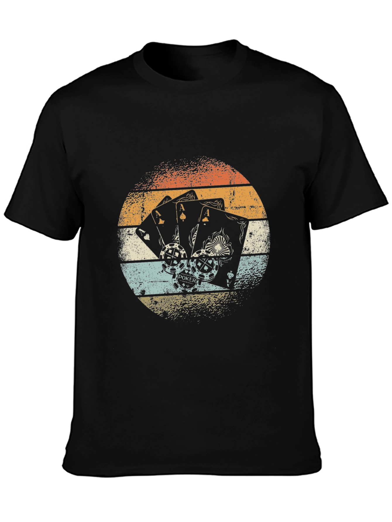 Retro Poker Aces Graphic Tee - Lucky Hand T-Shirt
