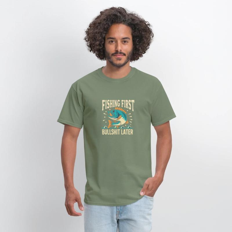 Fishing First Bullshit Later Trendy Design