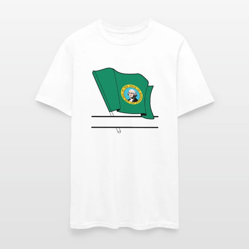 Flag Washington text banner