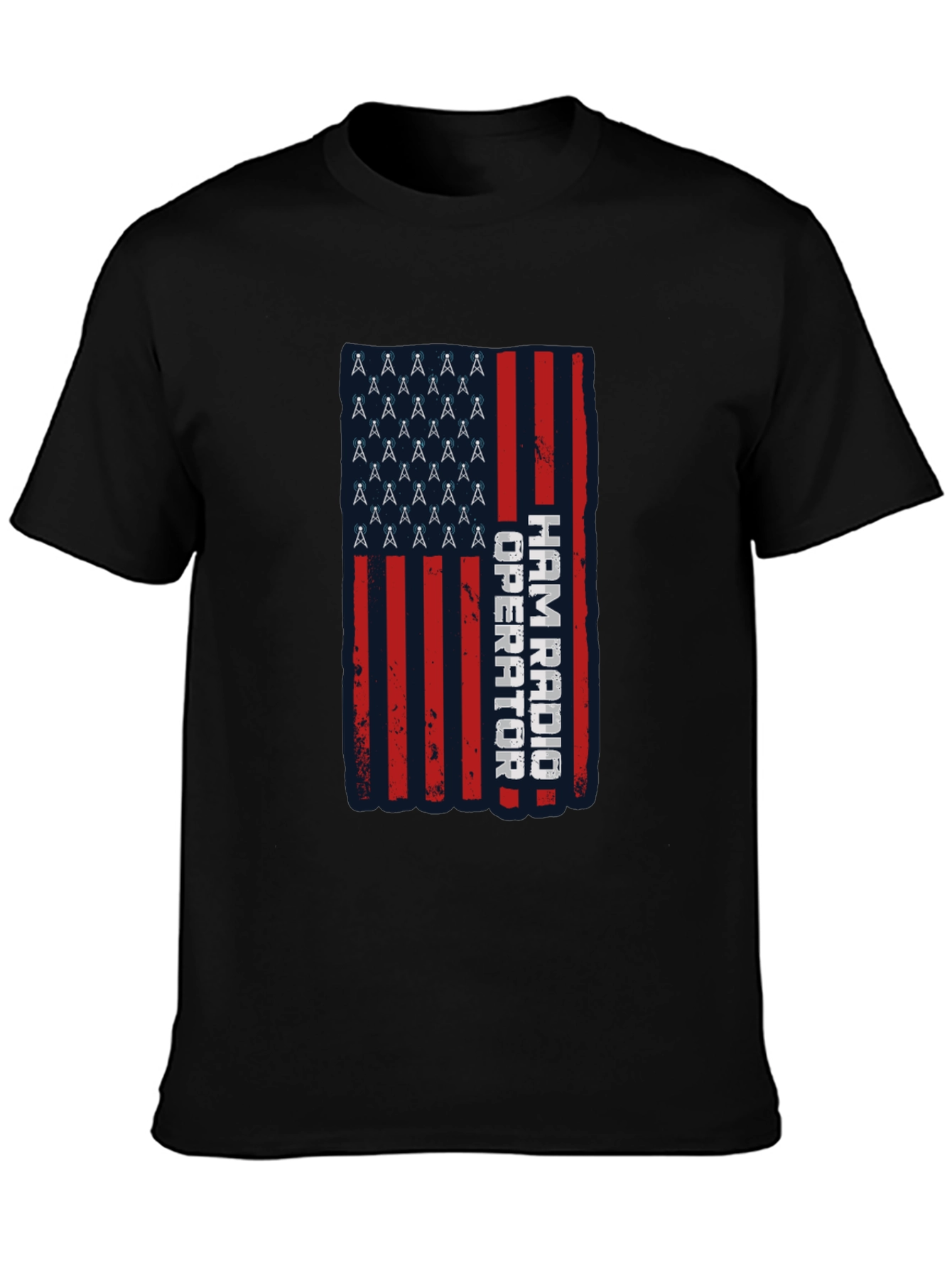 Ham Radio Operator American Flag T-Shirt