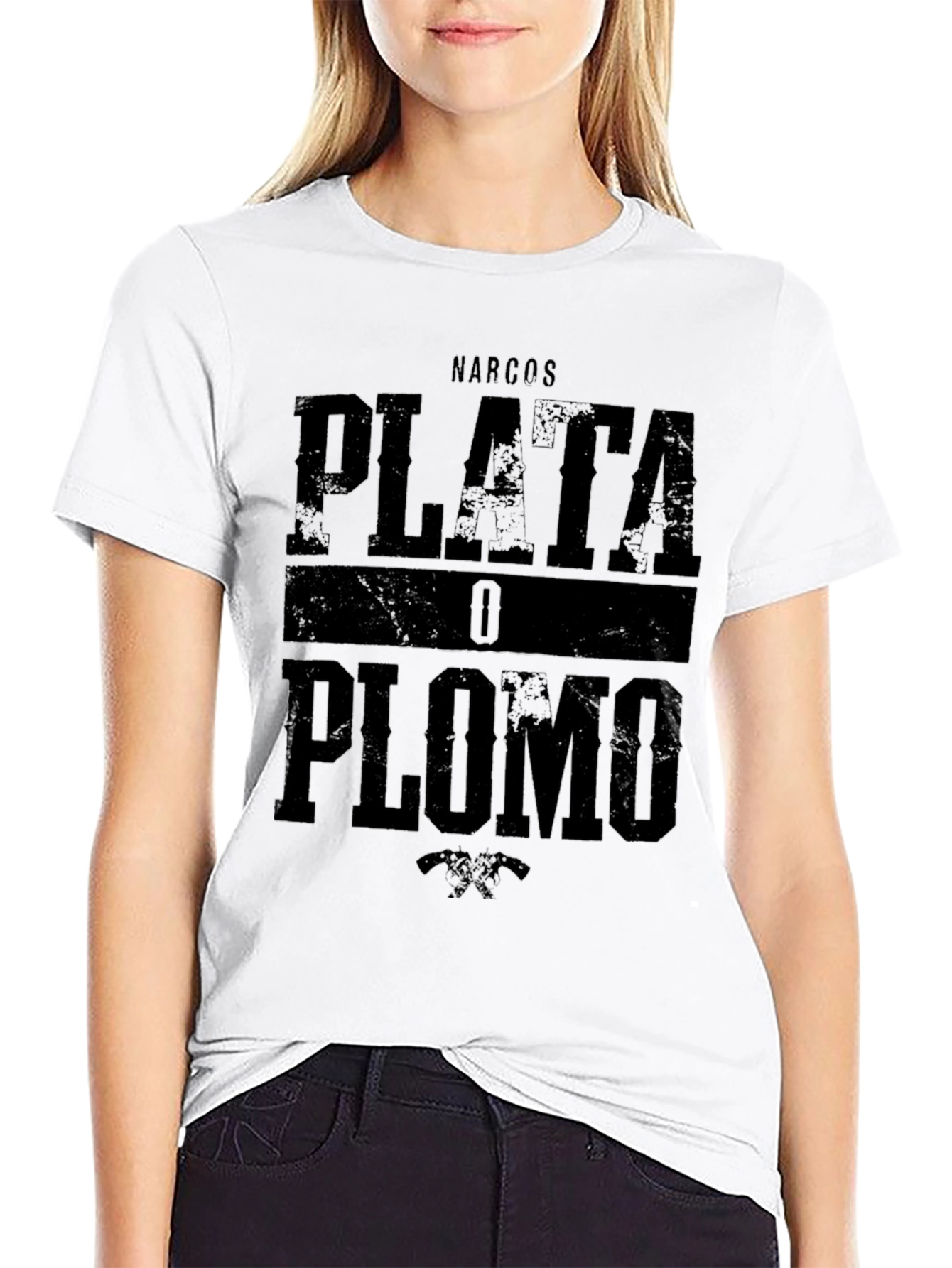 Narcos Plata O Plomo Graphic T-Shirt - Black