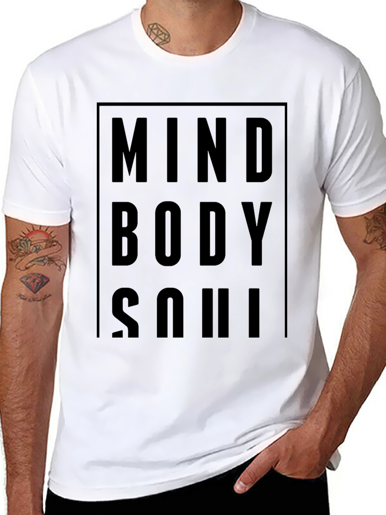 Mind Body Soul Graphic Tee - Black