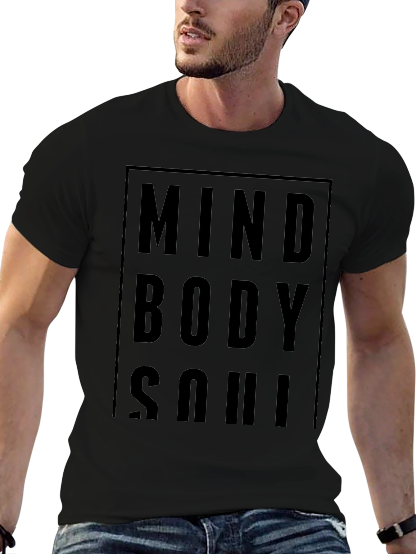 Mind Body Soul Graphic Tee - Black