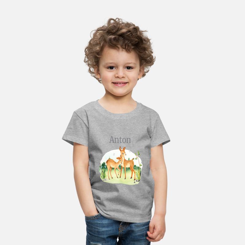 Forest Animal Deer Flowers Name Anton