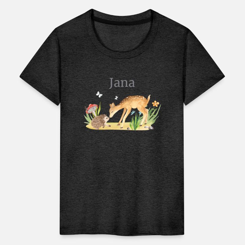 Forest Animal Deer Hedgehog Flowers Name Jana