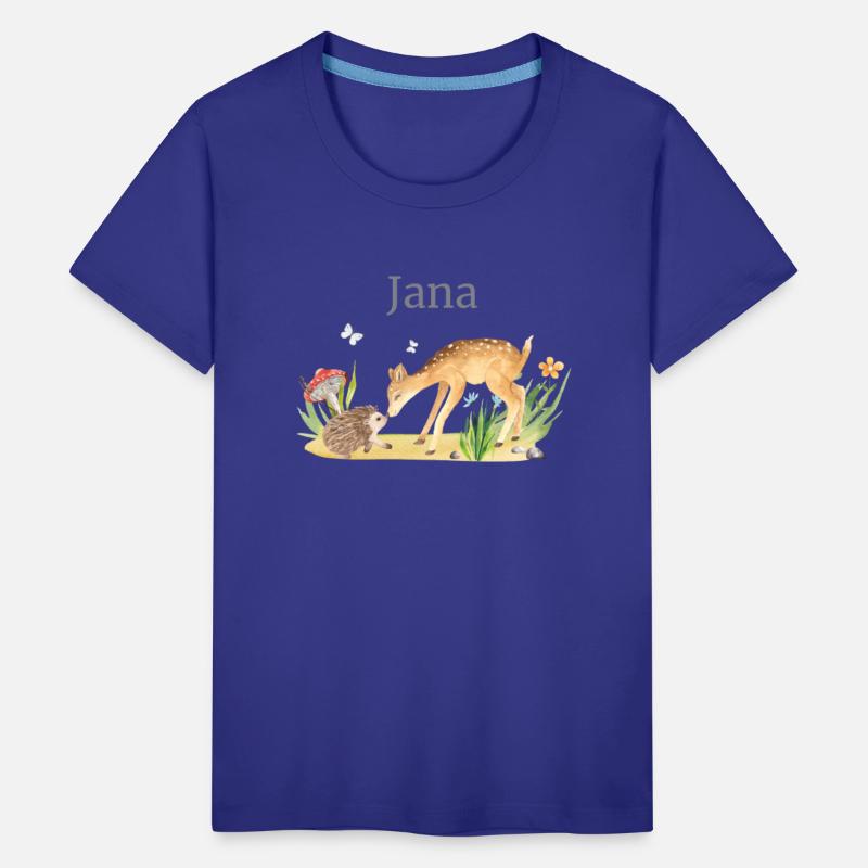 Forest Animal Deer Hedgehog Flowers Name Jana