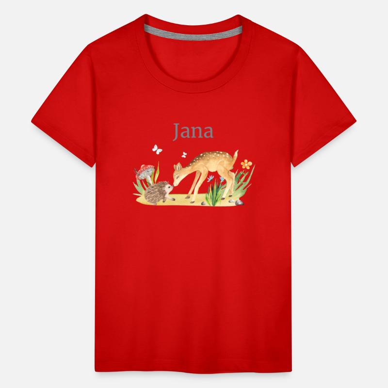 Forest Animal Deer Hedgehog Flowers Name Jana