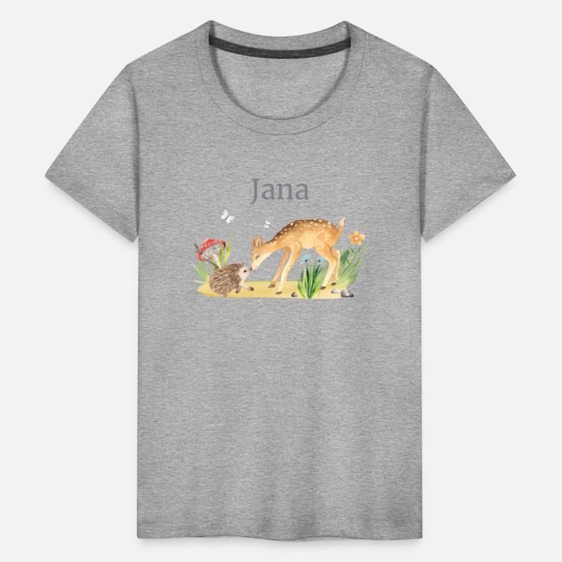 Forest Animal Deer Hedgehog Flowers Name Jana