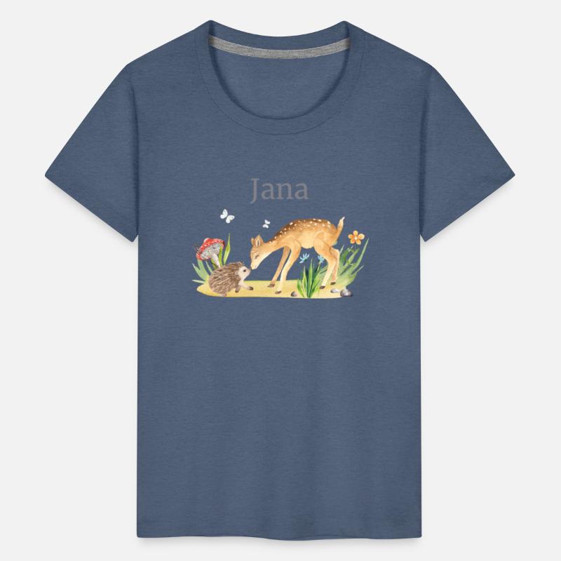 Forest Animal Deer Hedgehog Flowers Name Jana