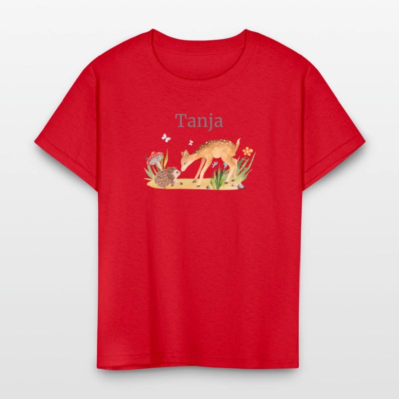Forest Animal Deer Hedgehog Flowers Name Tanja