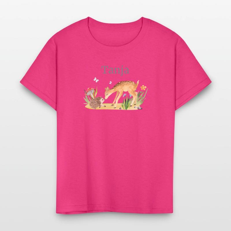 Forest Animal Deer Hedgehog Flowers Name Tanja