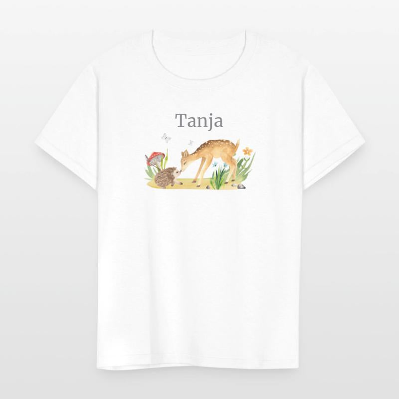 Forest Animal Deer Hedgehog Flowers Name Tanja