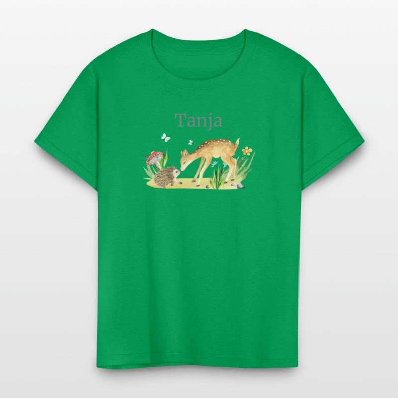 Forest Animal Deer Hedgehog Flowers Name Tanja