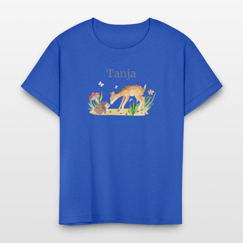 Forest Animal Deer Hedgehog Flowers Name Tanja