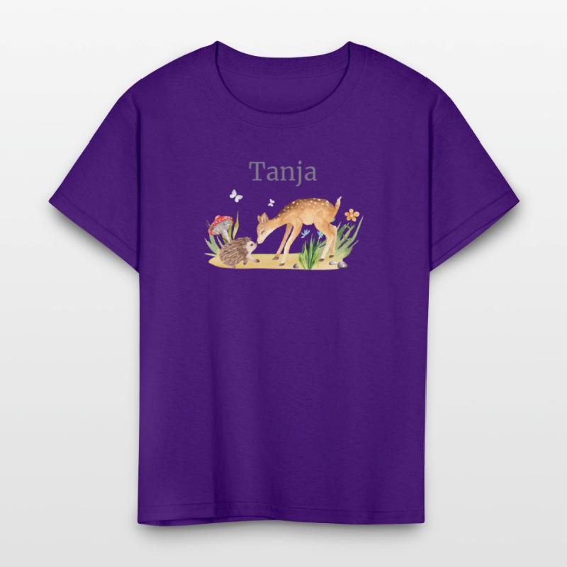 Forest Animal Deer Hedgehog Flowers Name Tanja