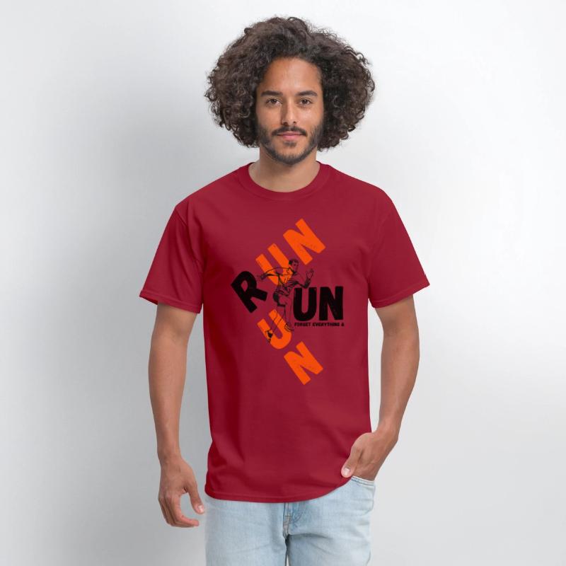 forget everything & run motivational tee shirt