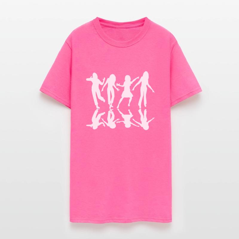 Four women dancing shadow reflection silhouette