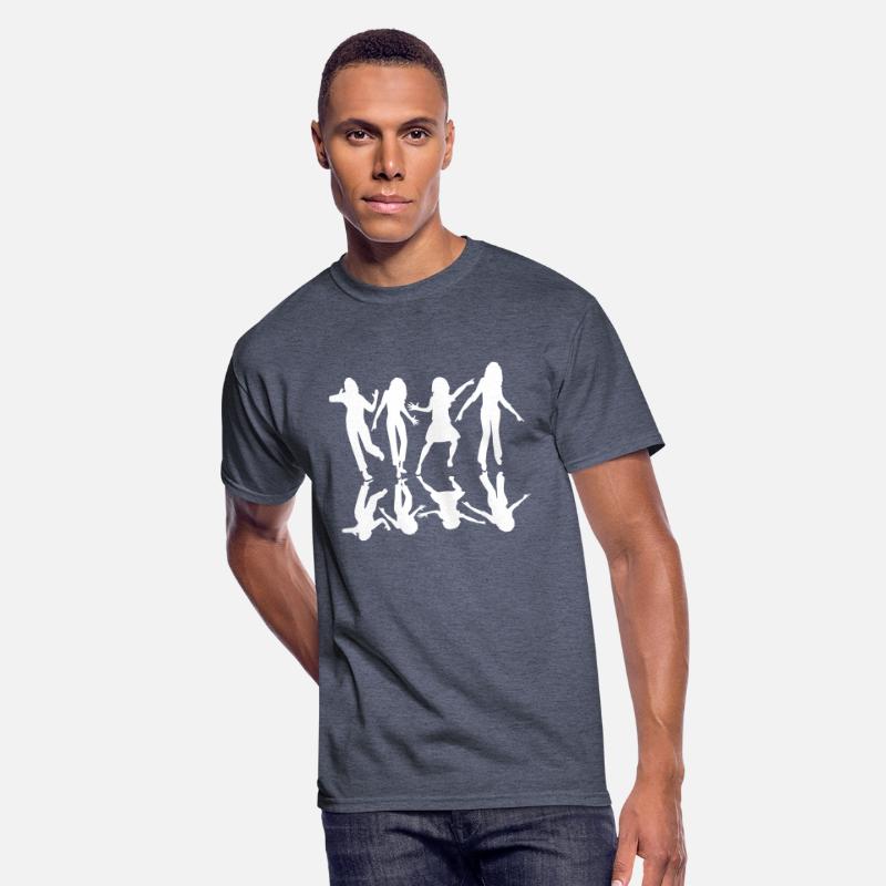 Four women dancing shadow reflection silhouette