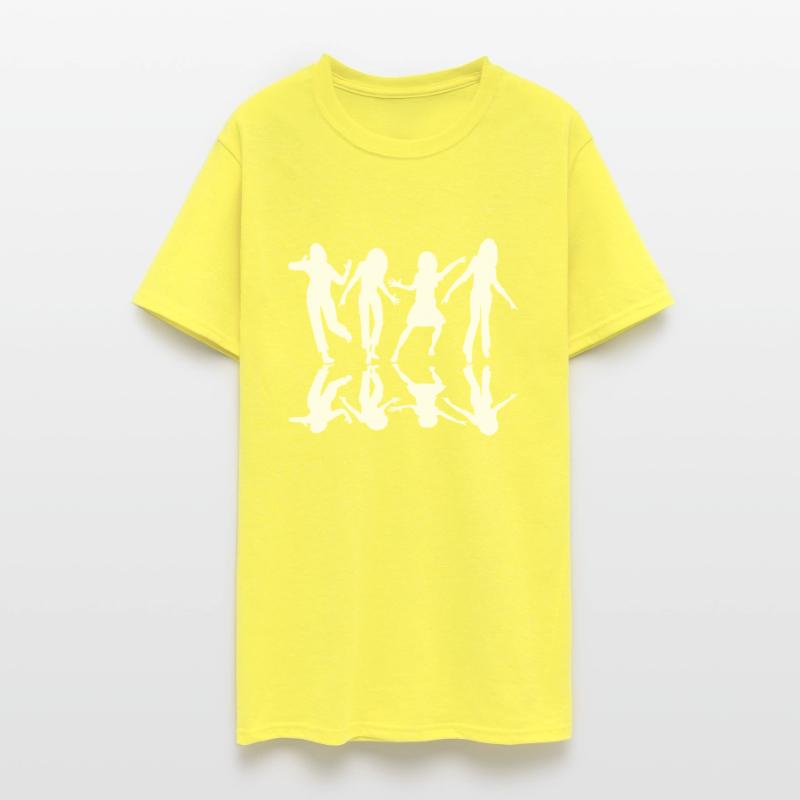 Four women dancing shadow reflection silhouette