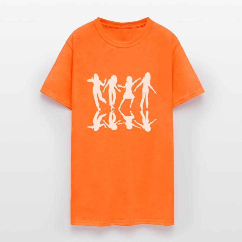 Four women dancing shadow reflection silhouette