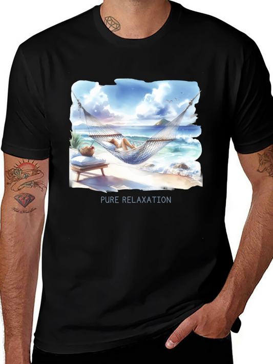 Pure Relaxation T-Shirt - Beach Hammock Design