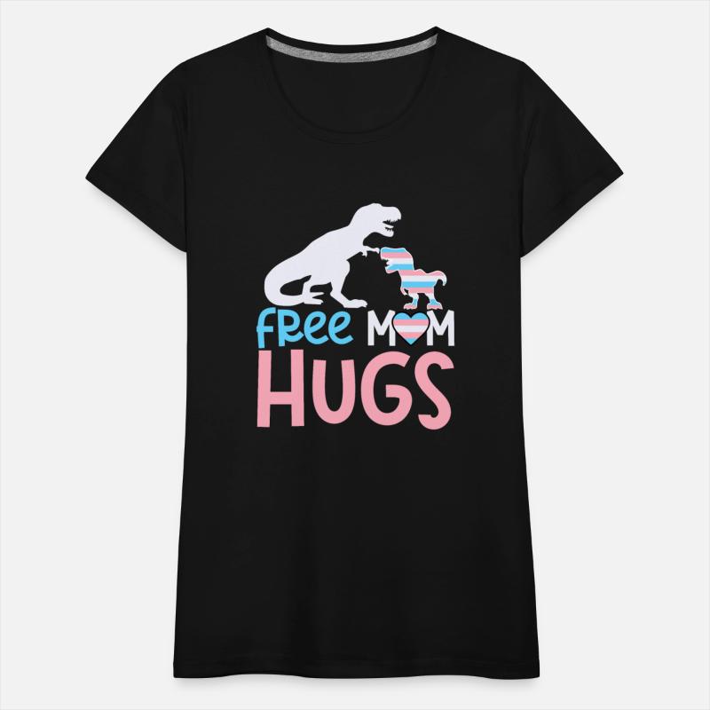 Free Mom Huges Dinosaur Mama Transgender LGBT Prid