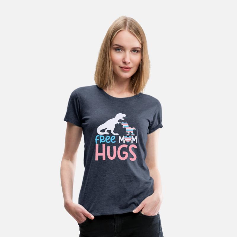 Free Mom Huges Dinosaur Mama Transgender LGBT Prid
