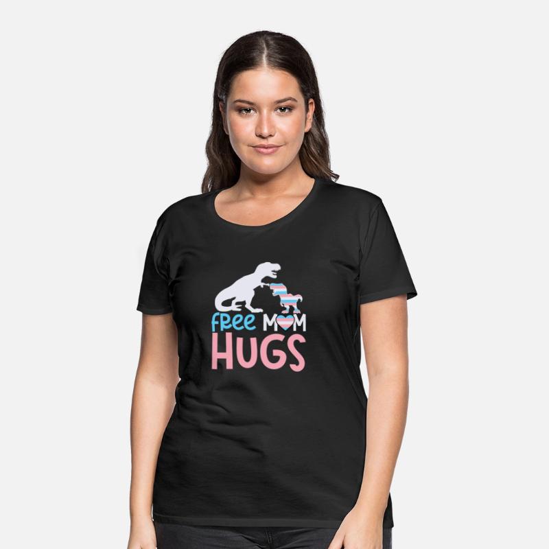 Free Mom Huges Dinosaur Mama Transgender LGBT Prid