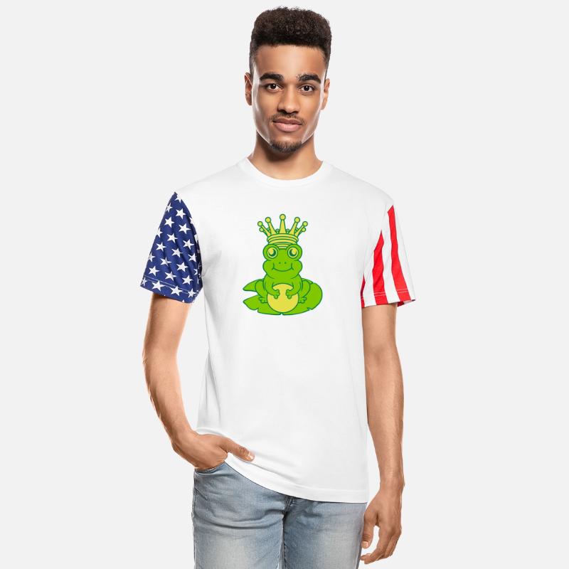 frog king sitting water lily