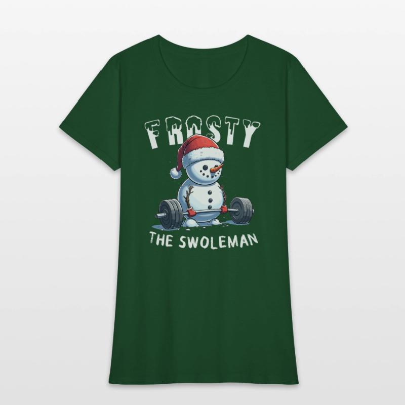 Frosty the Swoleman Christmas Funny Snowman Gym