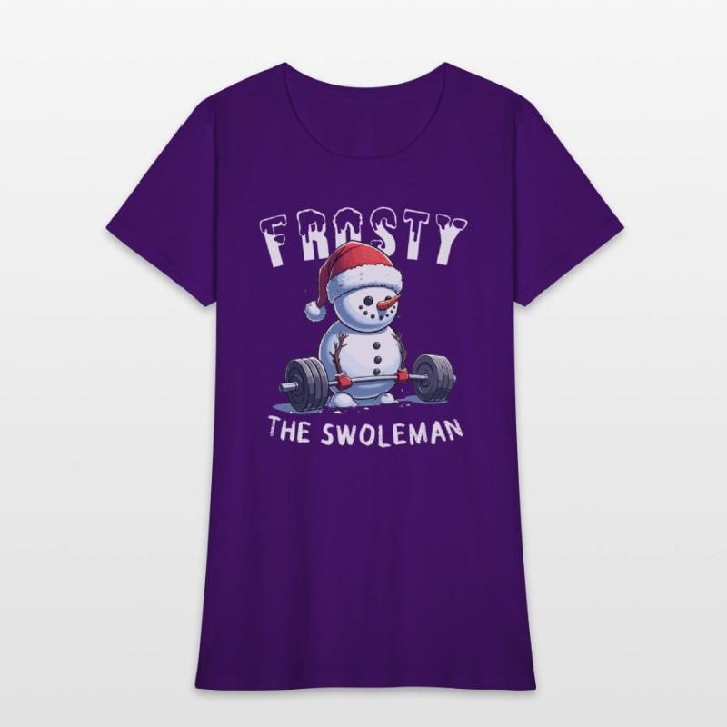 Frosty the Swoleman Christmas Funny Snowman Gym