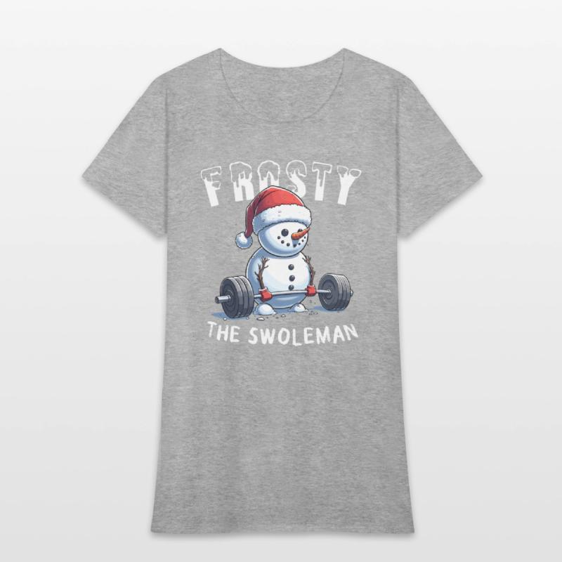 Frosty the Swoleman Christmas Funny Snowman Gym