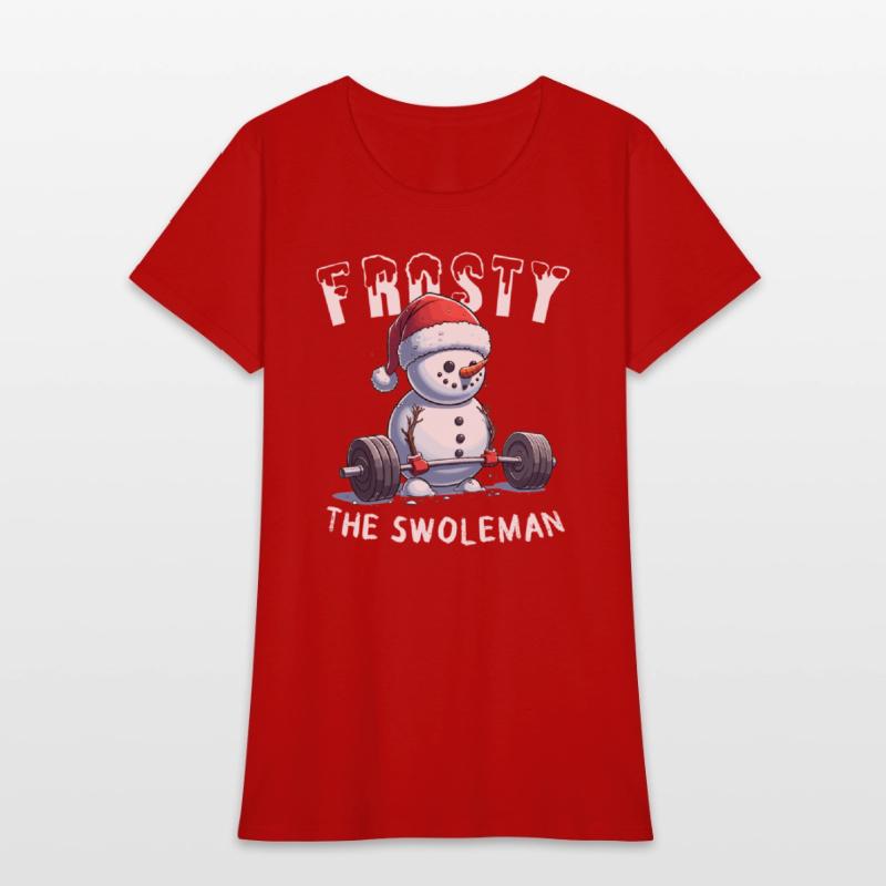 Frosty the Swoleman Christmas Funny Snowman Gym