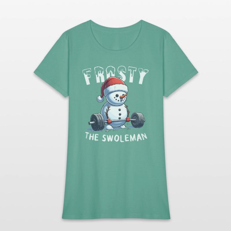 Frosty the Swoleman Christmas Funny Snowman Gym