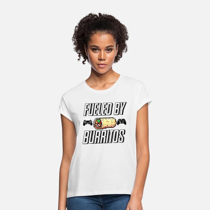 Fueled By Burritos | Distressed | Gamer Graphic