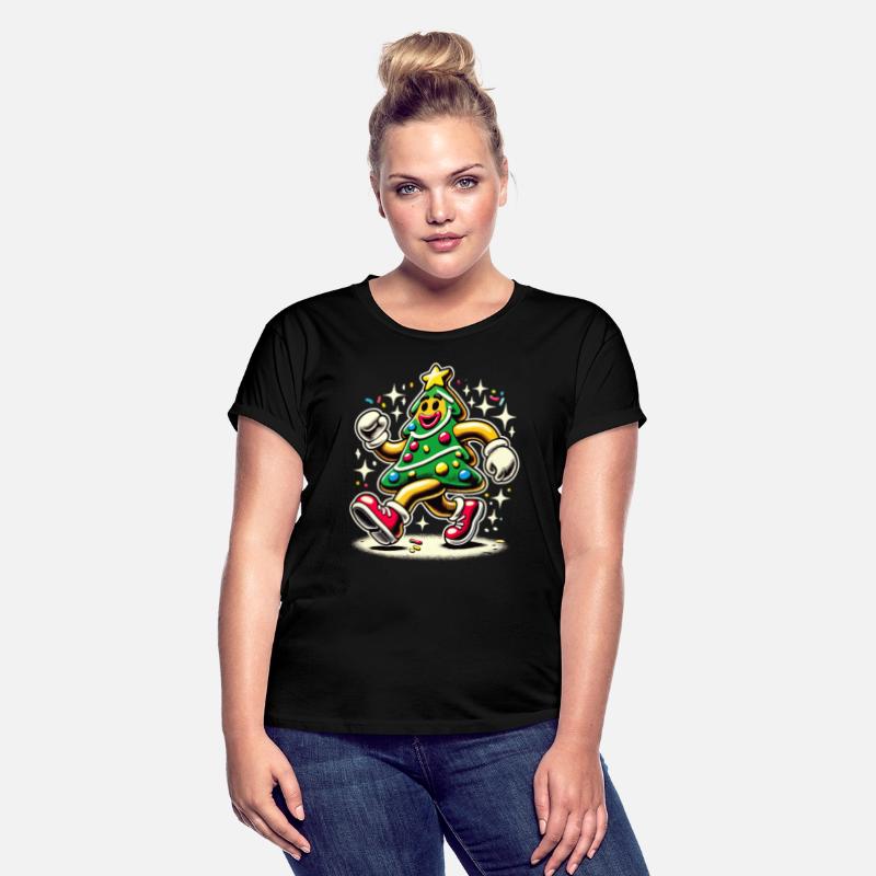 Funny Christmas Tree In Comic Style