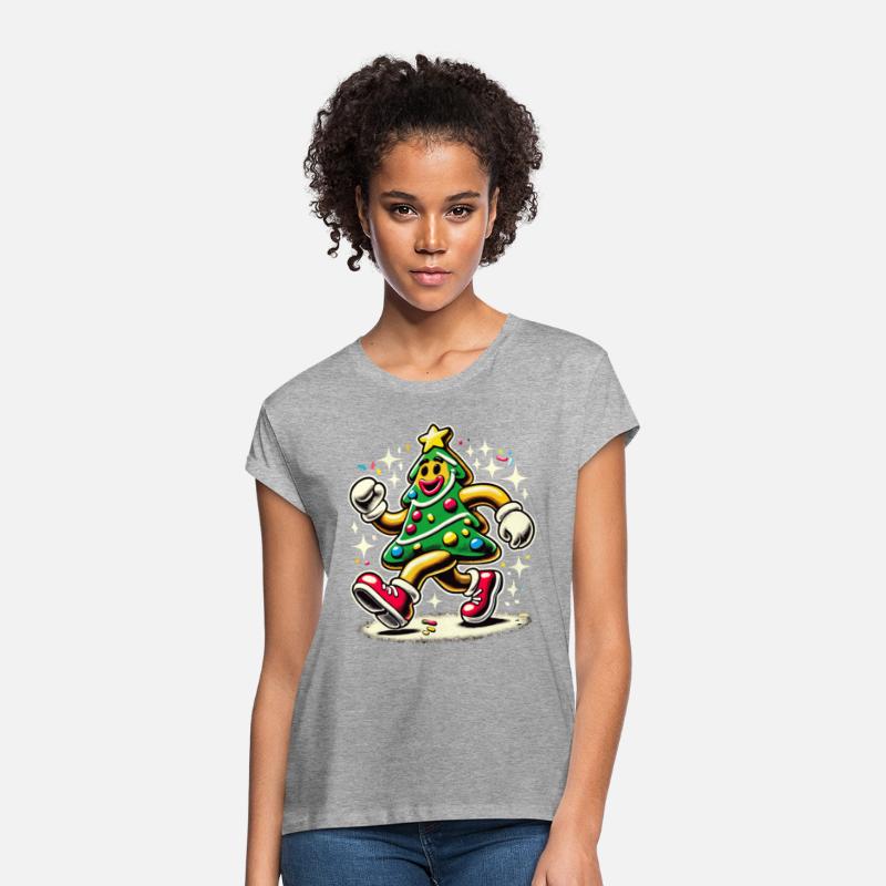 Funny Christmas Tree In Comic Style