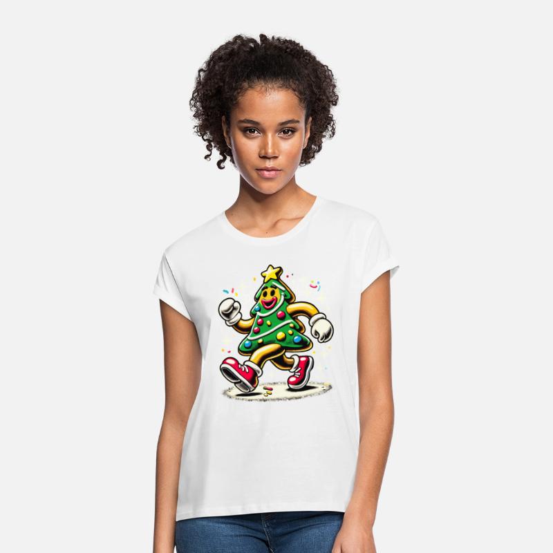 Funny Christmas Tree In Comic Style
