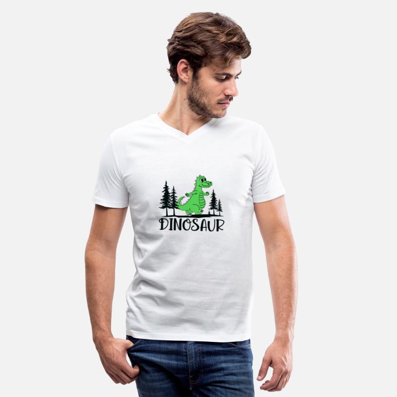 Funny dinosaur in the forest