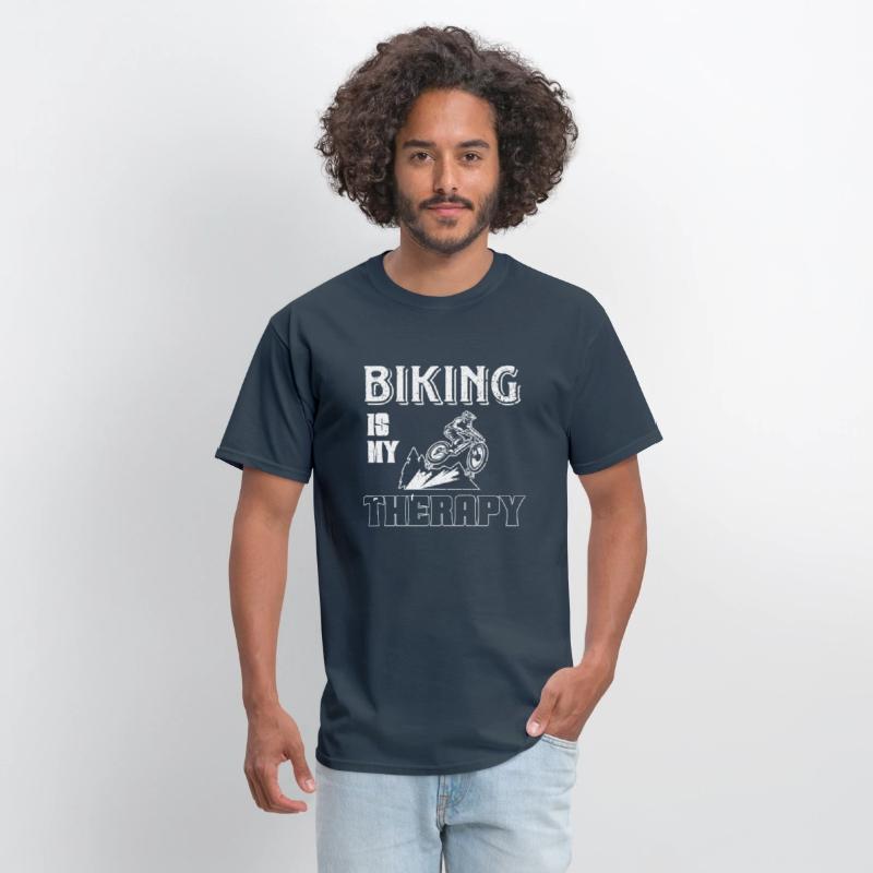 Funny Mountain Biker Saying - Biking Is My Therapy