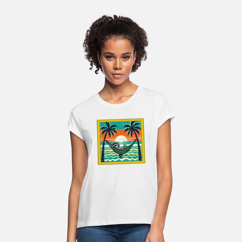 Funny Raccoon Beach Holiday Design