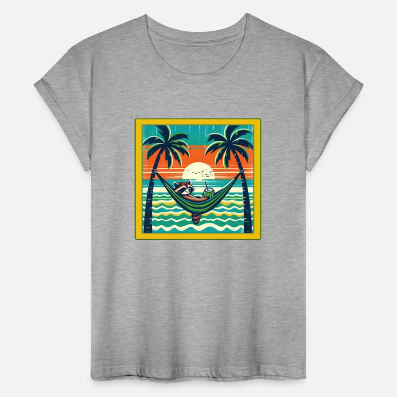 Funny Raccoon Beach Holiday Design
