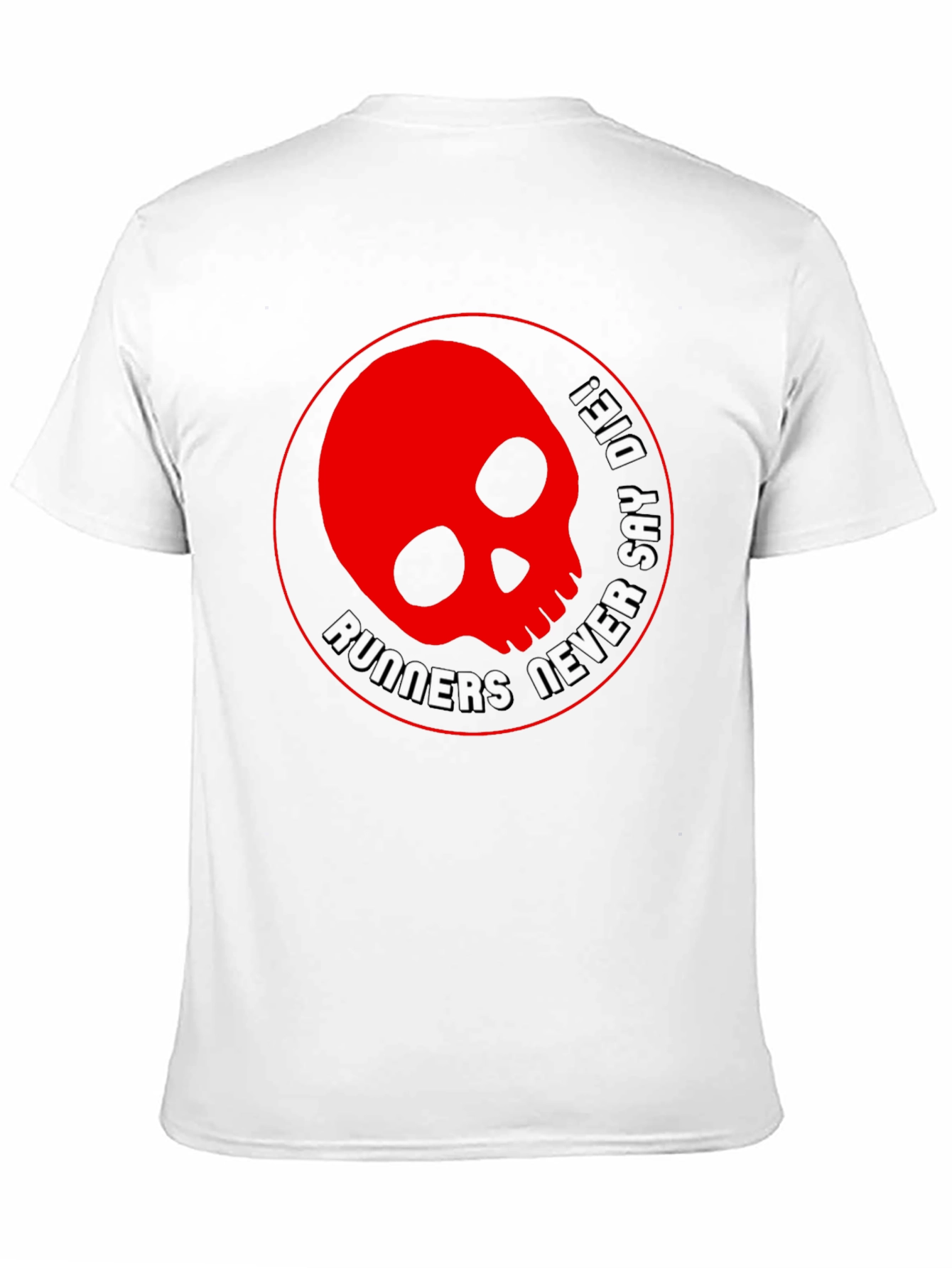 Runners Never Say Die Skull Graphic T-Shirt