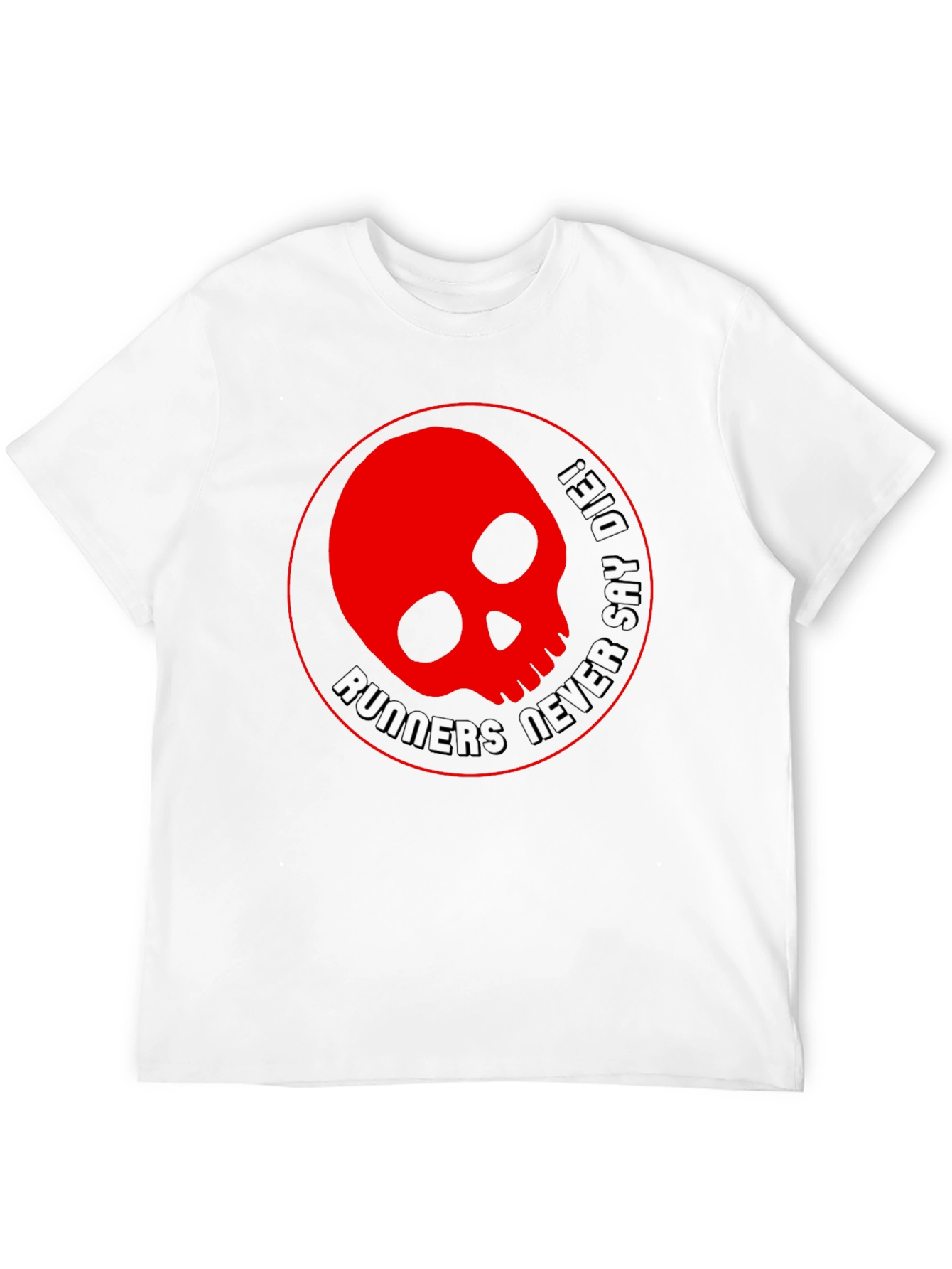 Runners Never Say Die Skull Graphic T-Shirt