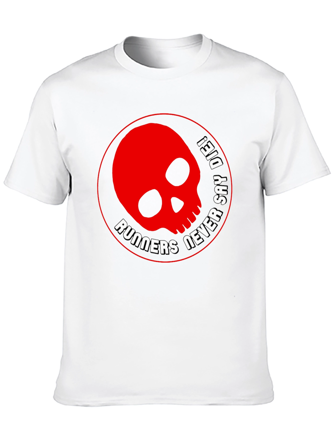Runners Never Say Die Skull Graphic T-Shirt