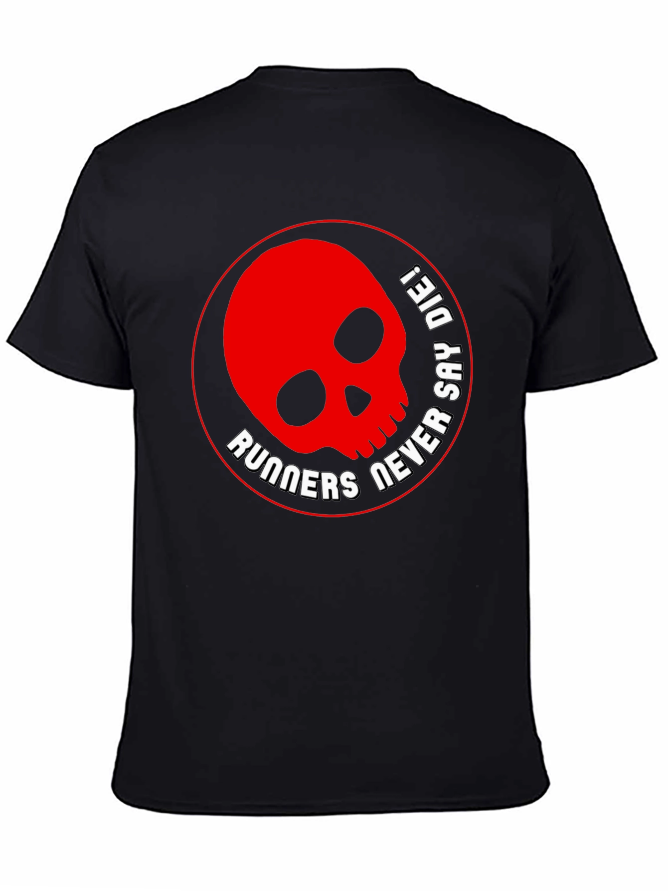 Runners Never Say Die Skull Graphic T-Shirt