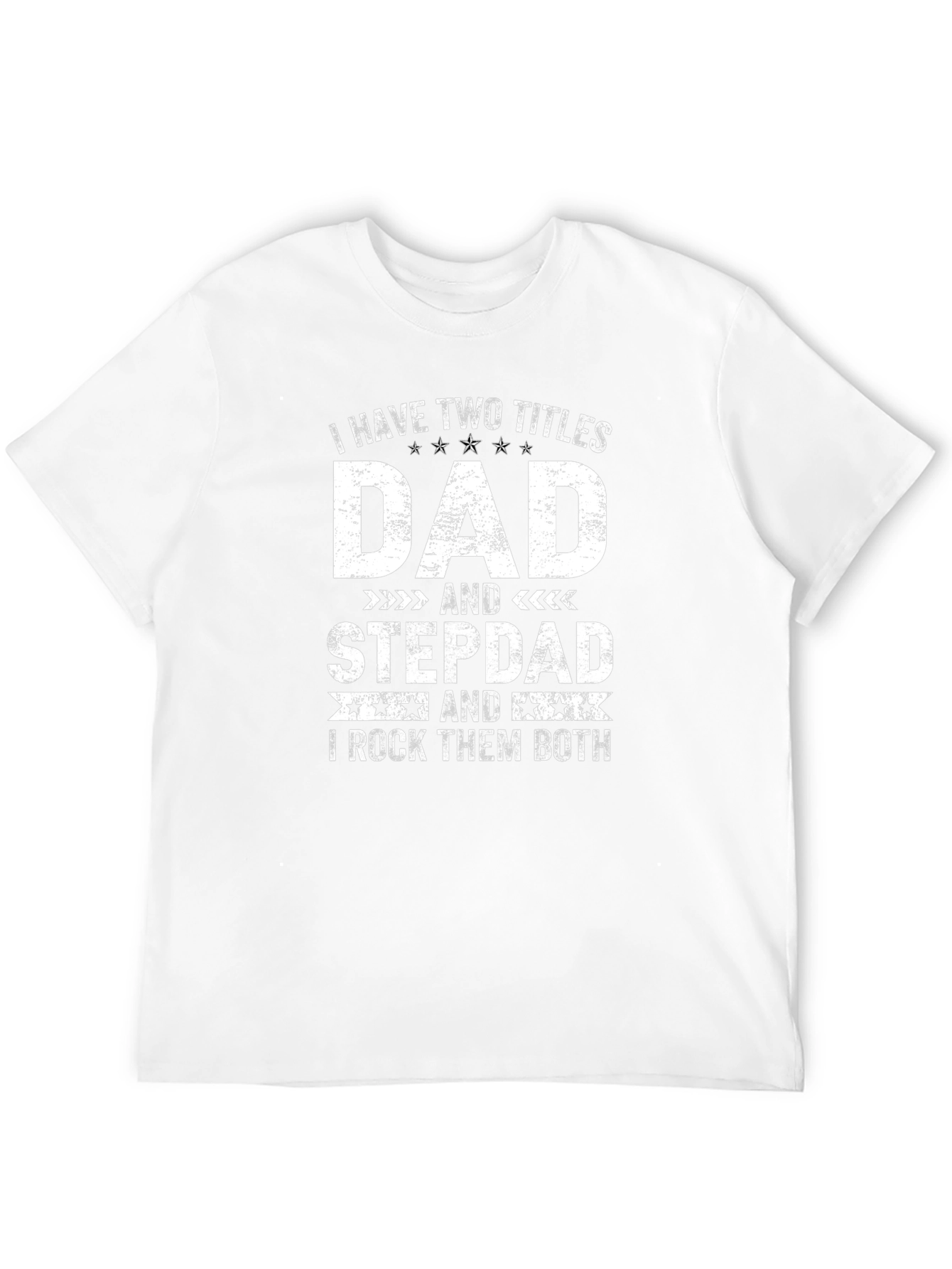Two Titles Dad & Stepdad Black Tee