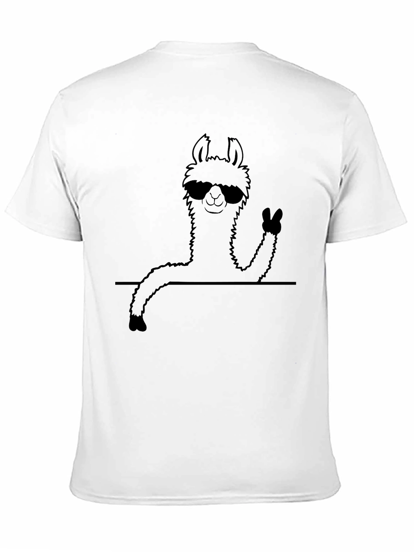 Cool Llama Graphic T-Shirt - Black
