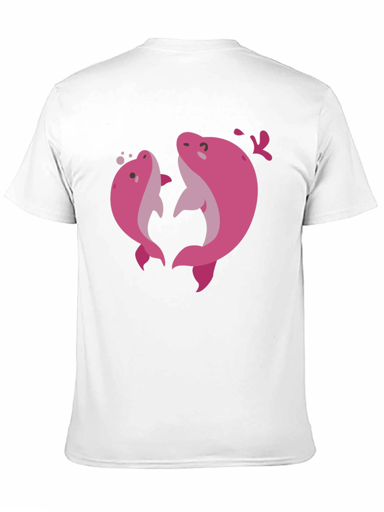 Pink Dolphin Graphic Black T-Shirt