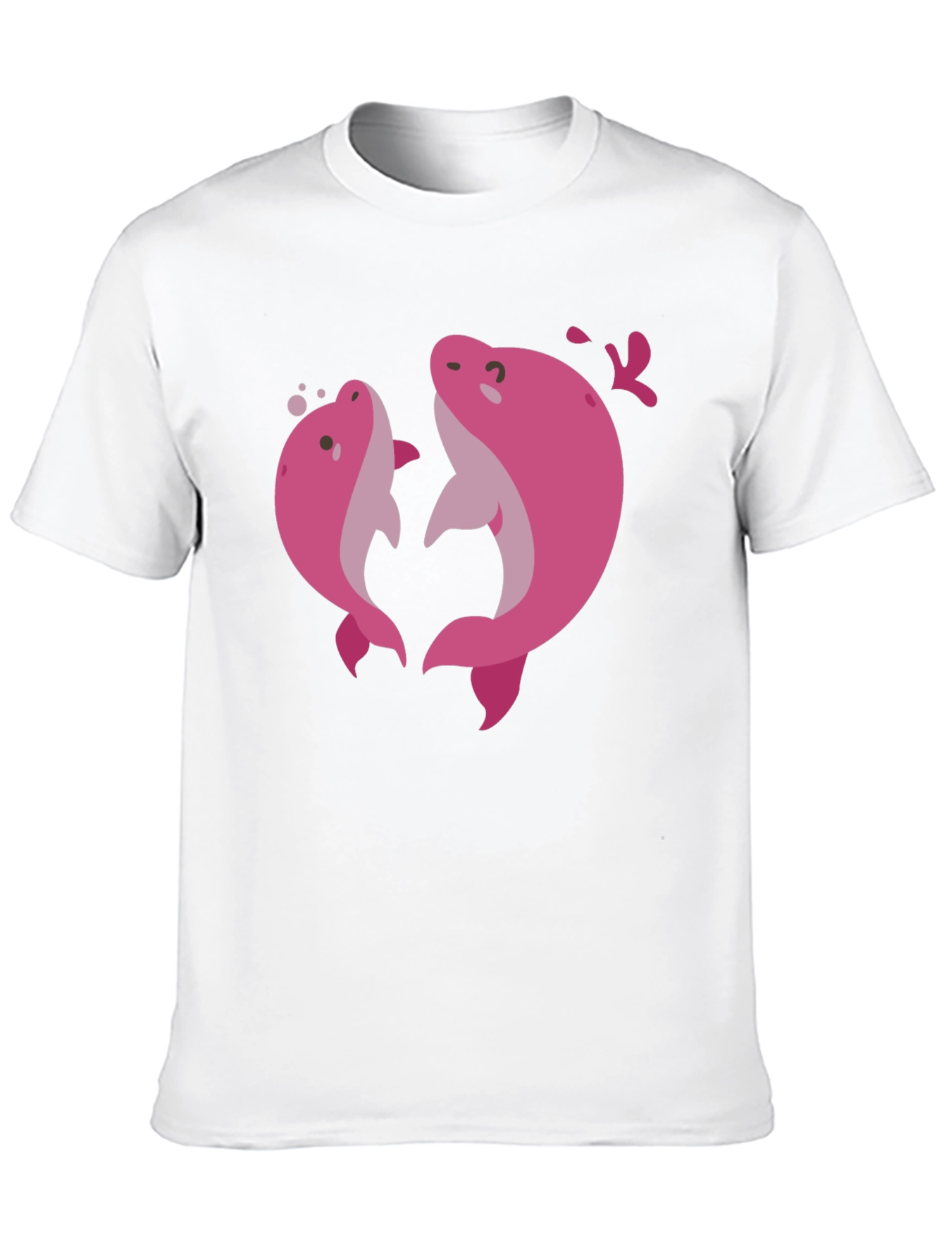 Pink Dolphin Graphic Black T-Shirt